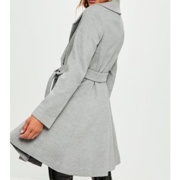 Belted wool skater coat - Picture 2 of 2